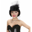 Damenhut in schwarz mit Schleier für Lady Kostüme