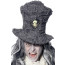 Totengräber Zylinder Hut in grau für Grusel Kostüm