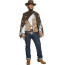 Mann als Django der Rächer verkleidet mit Western Poncho
