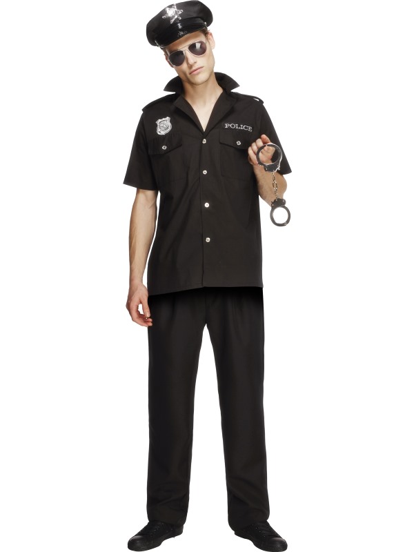 US POLICE UNIFORM Police Polizei M L XL Kostüm NEU 2XL COP HEMD GR: S 