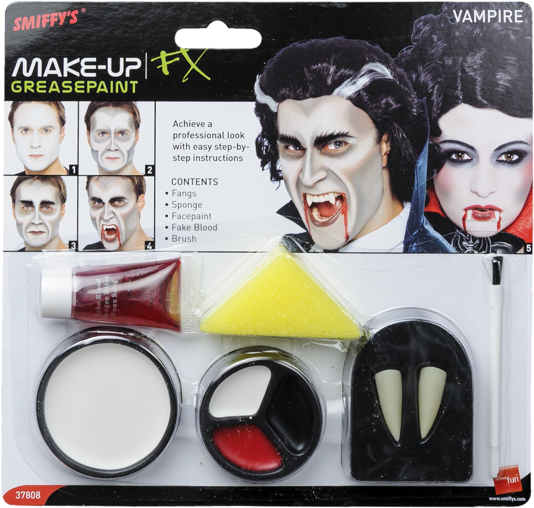 Vampir Make Up Set Vampirzähne Vampirschminke mit Eckzähnen Vampirset Halloween 