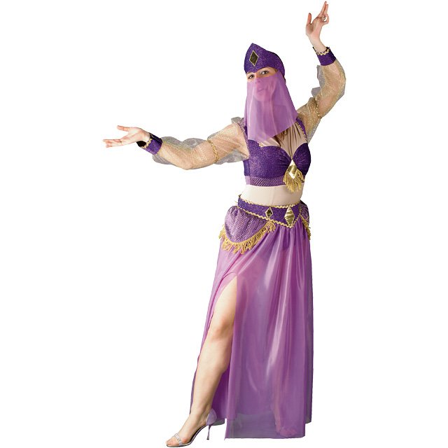Frau als Tänzerin wie aus 1001 Nacht in violett